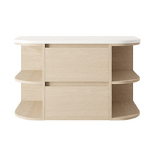 Avion 900mm Wall Hung Single Vanity with Solid Surface Countertop